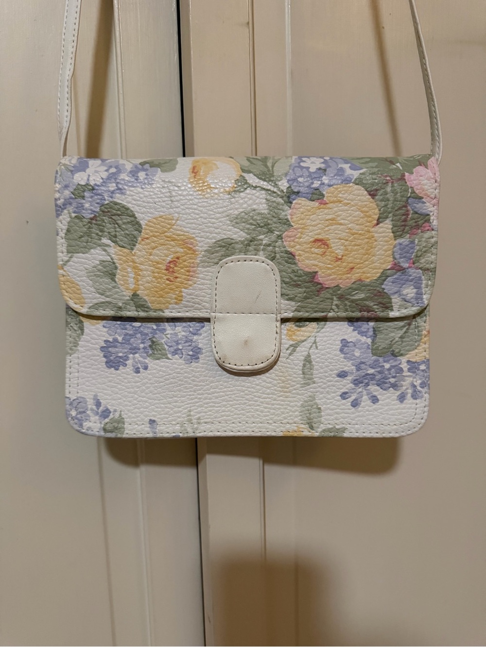 White Floral Crossbody Bag